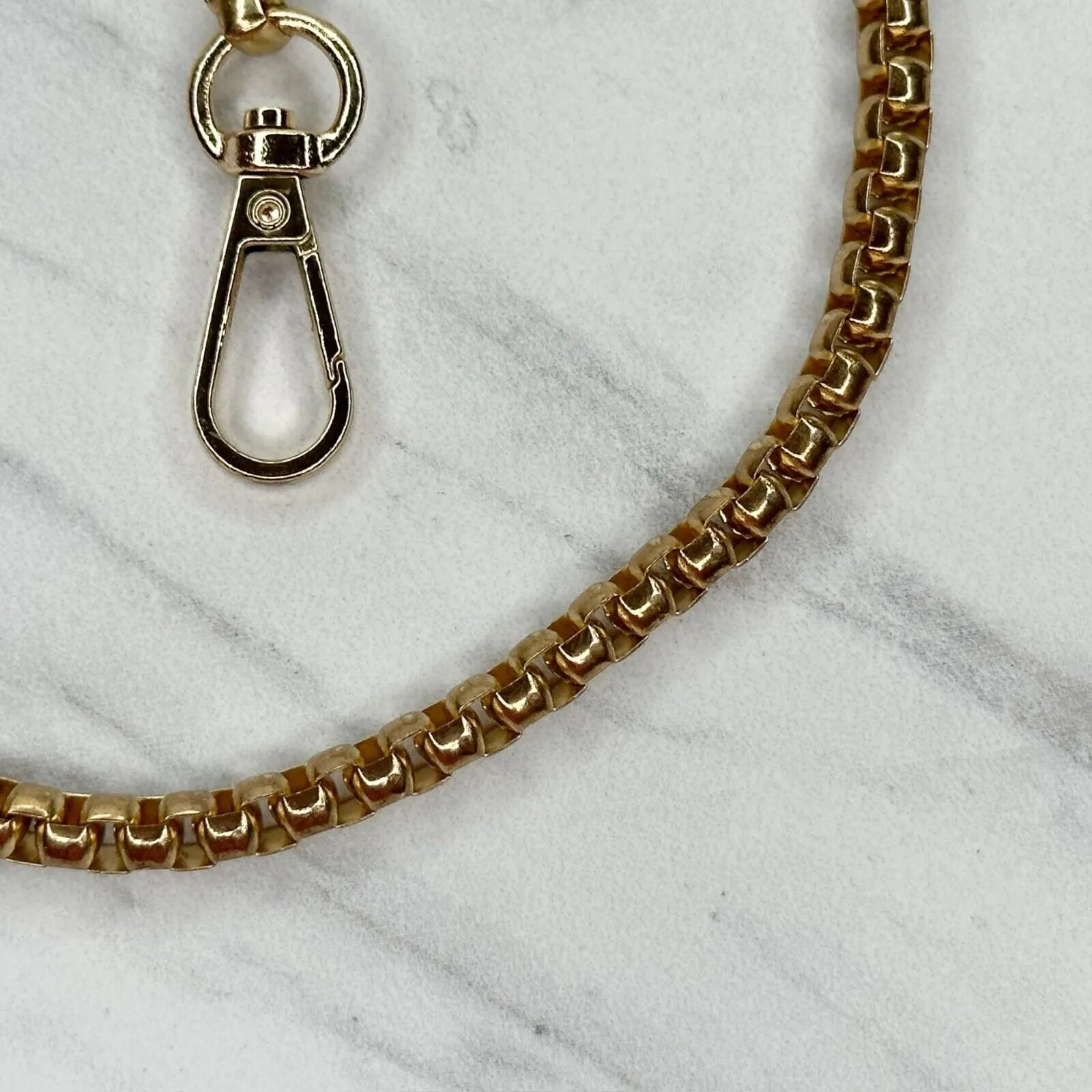 Gold Tone Box Chain Purse Replacement Strap 44" Crossbody ✨ - Image 9