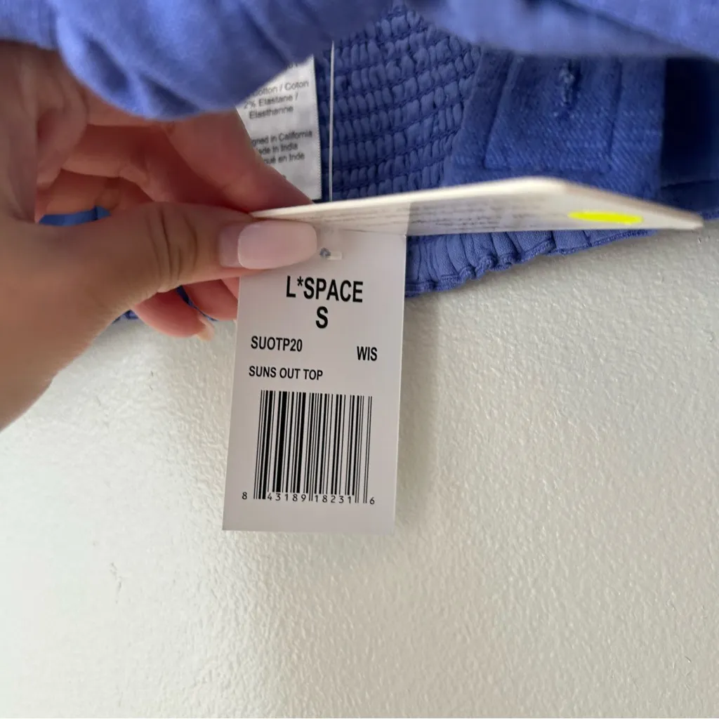 L*SPACE Revolve Purple Tie Summer Beach Bow Top - Image 3