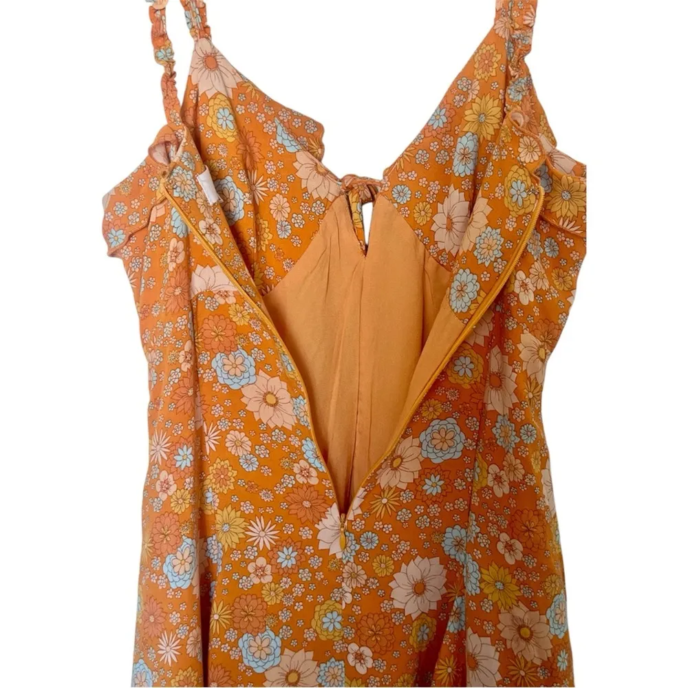 Bouvardia Orange Floral Mini Sundress - Image 7