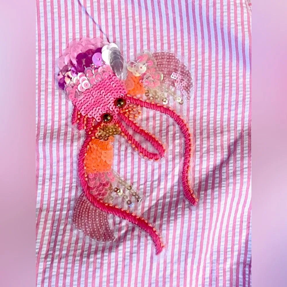 Lilly Pulitzer Callahan Shorts Seersucker Pink Preppy Shorts. - Image 2