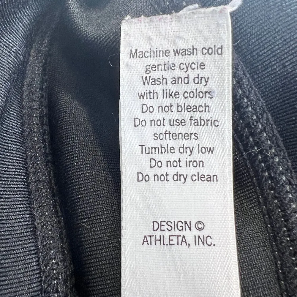 Athleta Lightning Capri Black Leggings Womens XSP High Rise Yoga Athletic Pant - Image 9