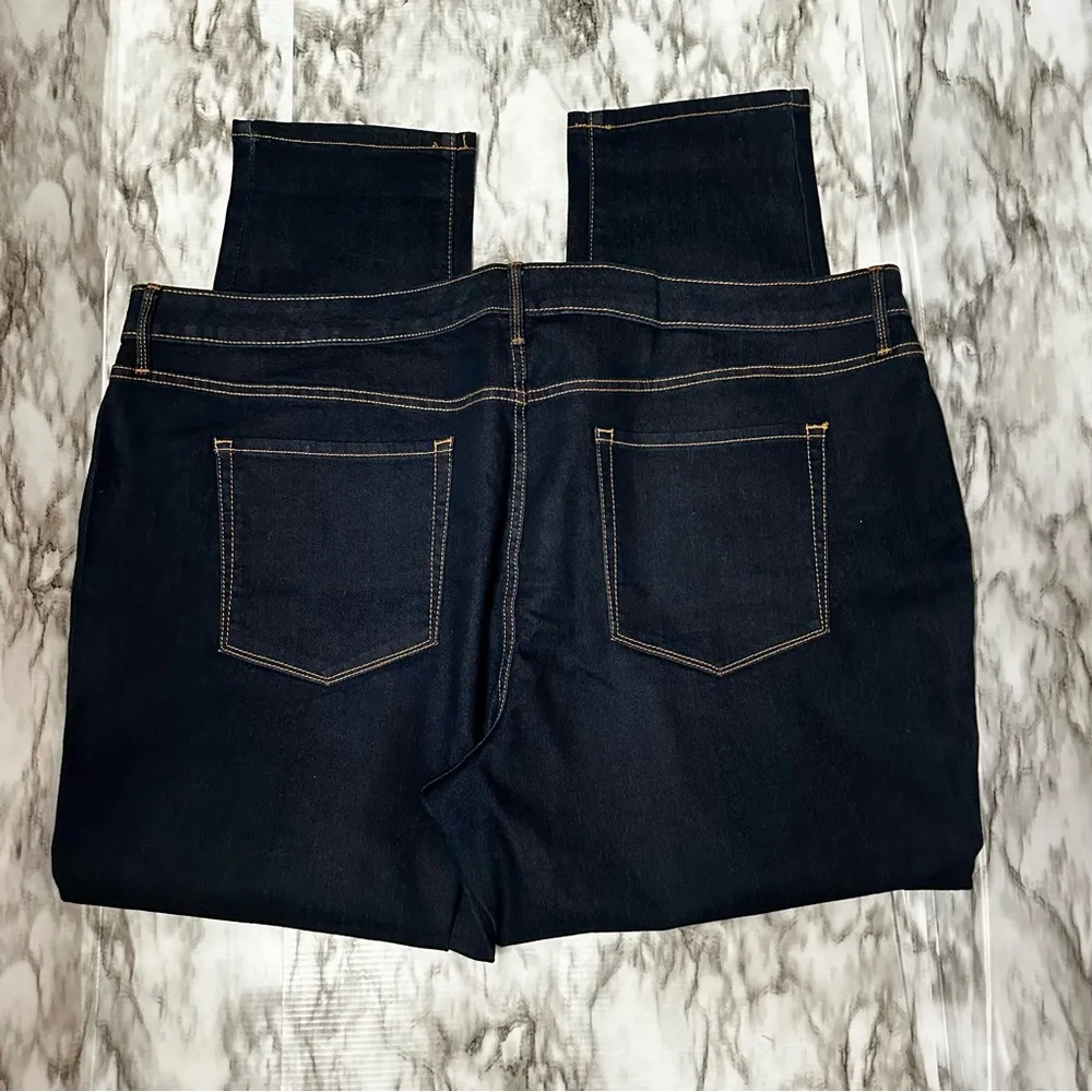 Ava & Viv Womens Sz 26W Skinny Dark Wash Denim Blue Jeans Power Stretch Plus - Image 3