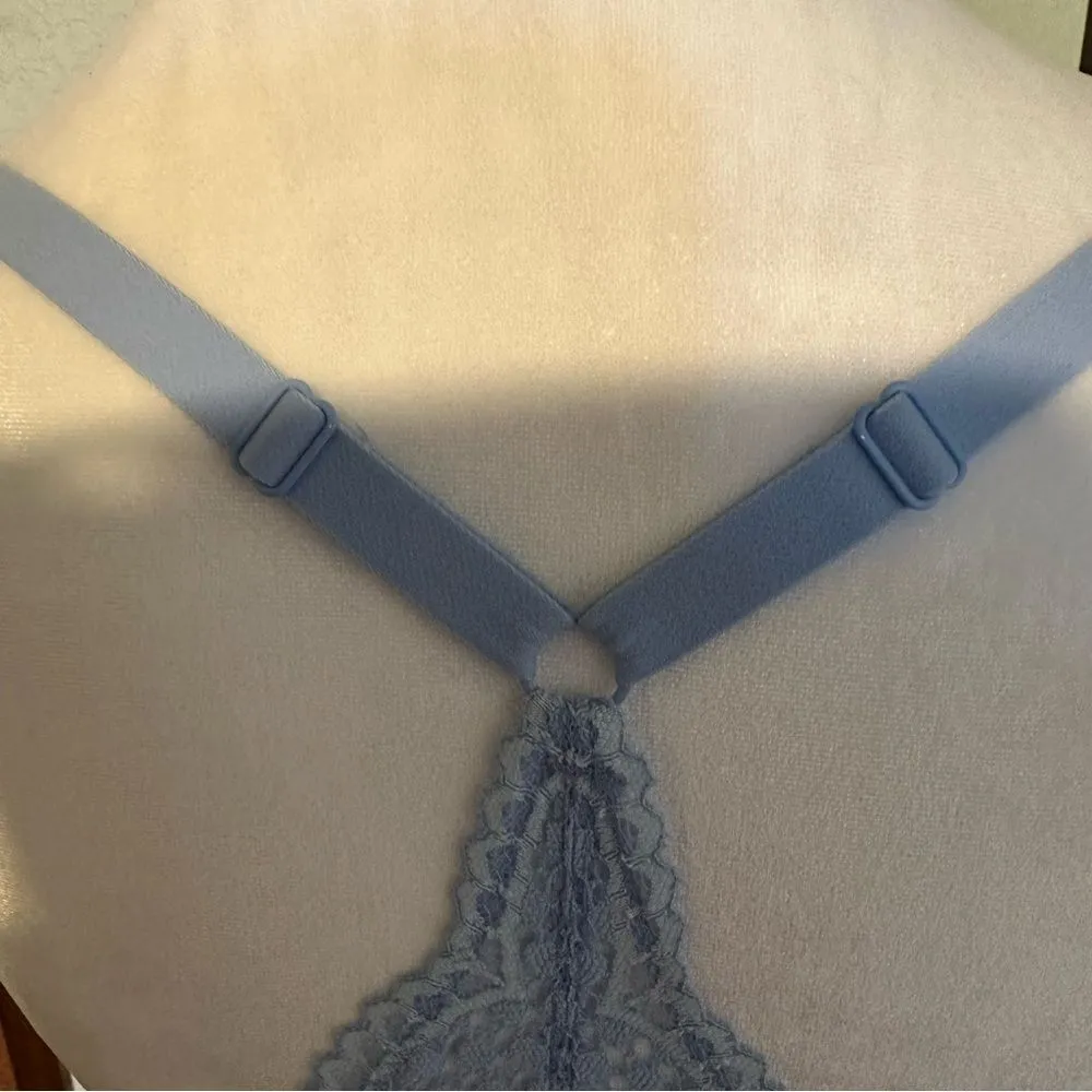 One Fab Fit Everyday Full Coverage Racerback Bra Front Closure Baby Blue 36B - Image 12