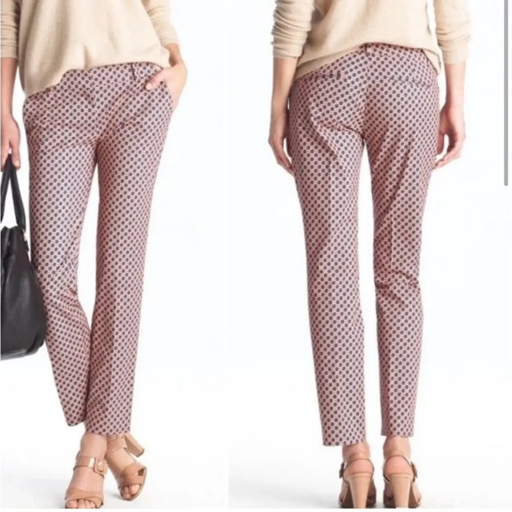 Jcrew Caffé Capri, red floral pants - Image 2