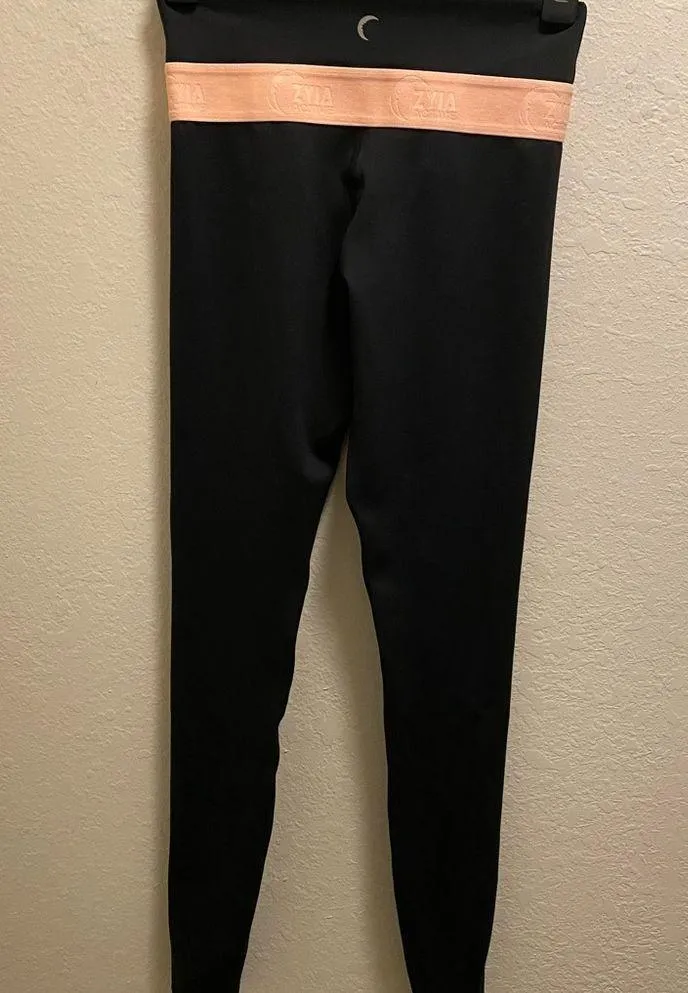 ZYIA Active Black & Peach Light N Tight High Rise Legging Size 2 - Image 9