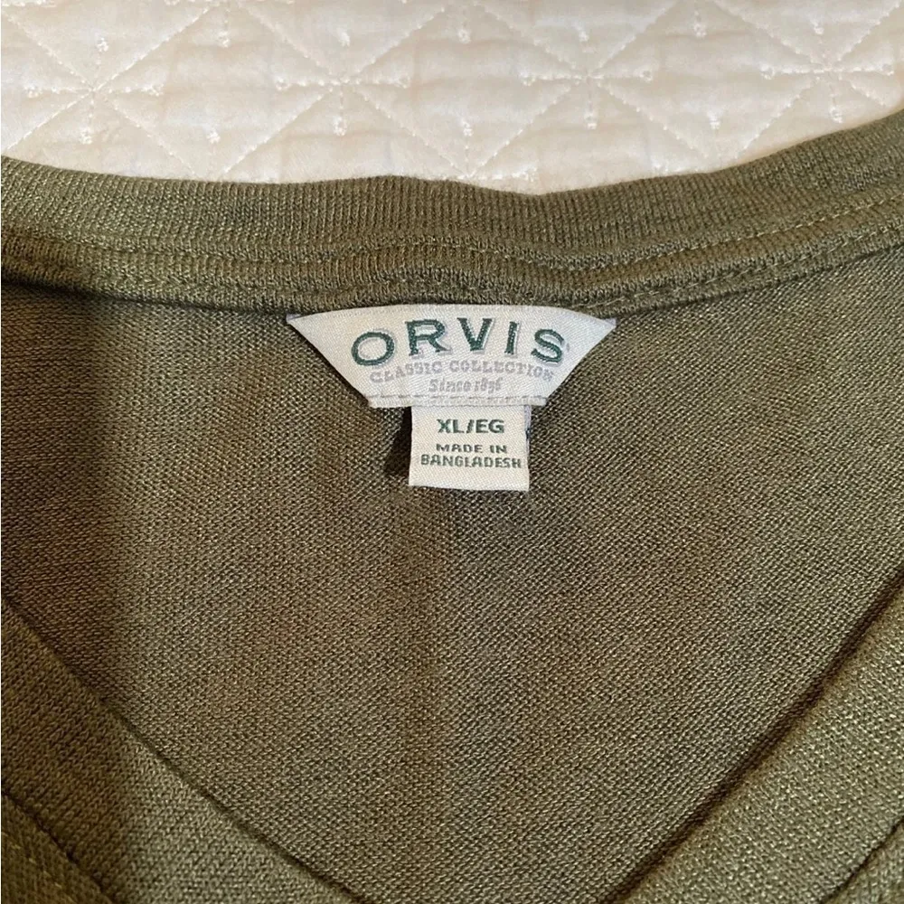 Orvis olive green sleeveless top - Image 3