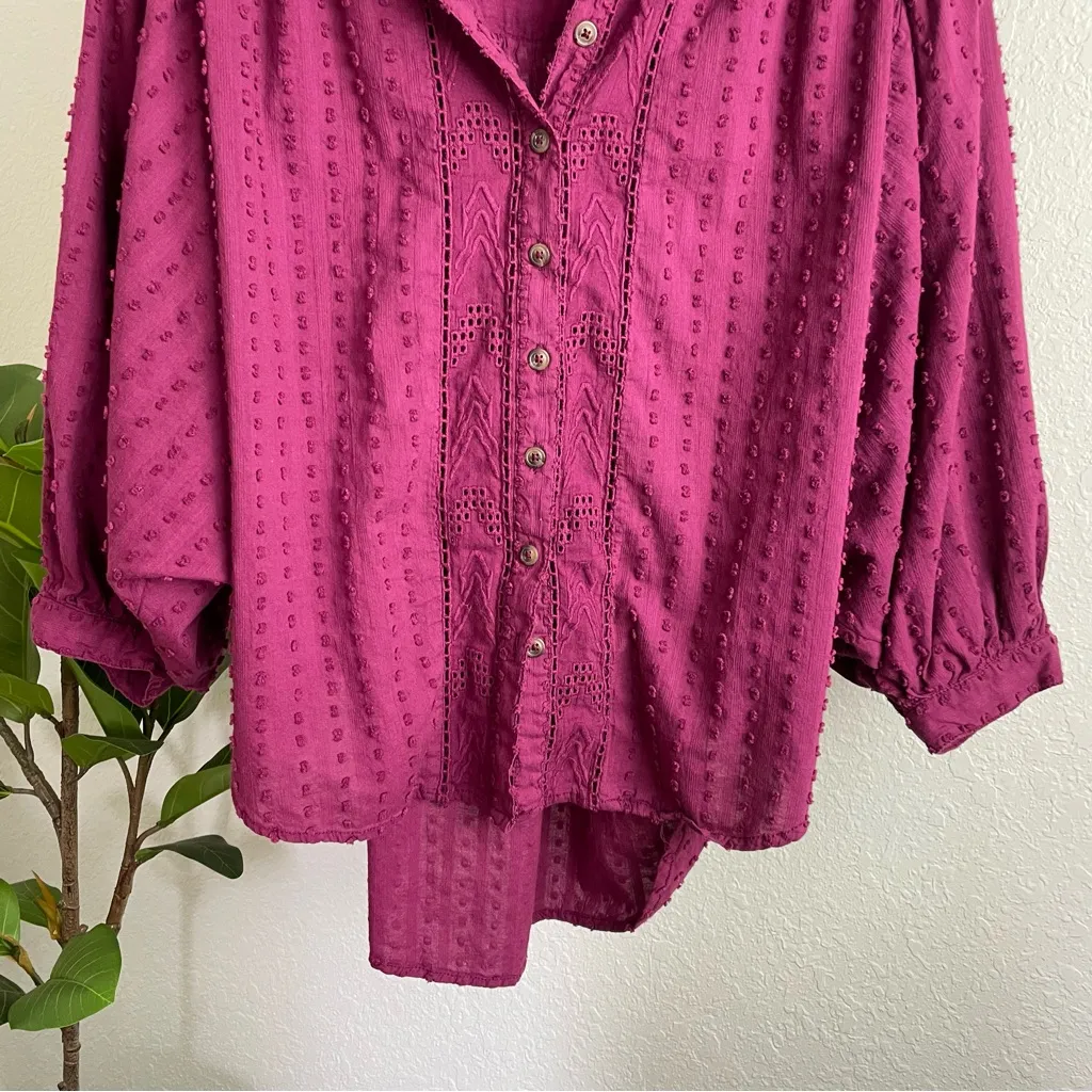 Anthropologie Pilcro The Tavi Buttondown Bohemian Top Size XSP - Image 5