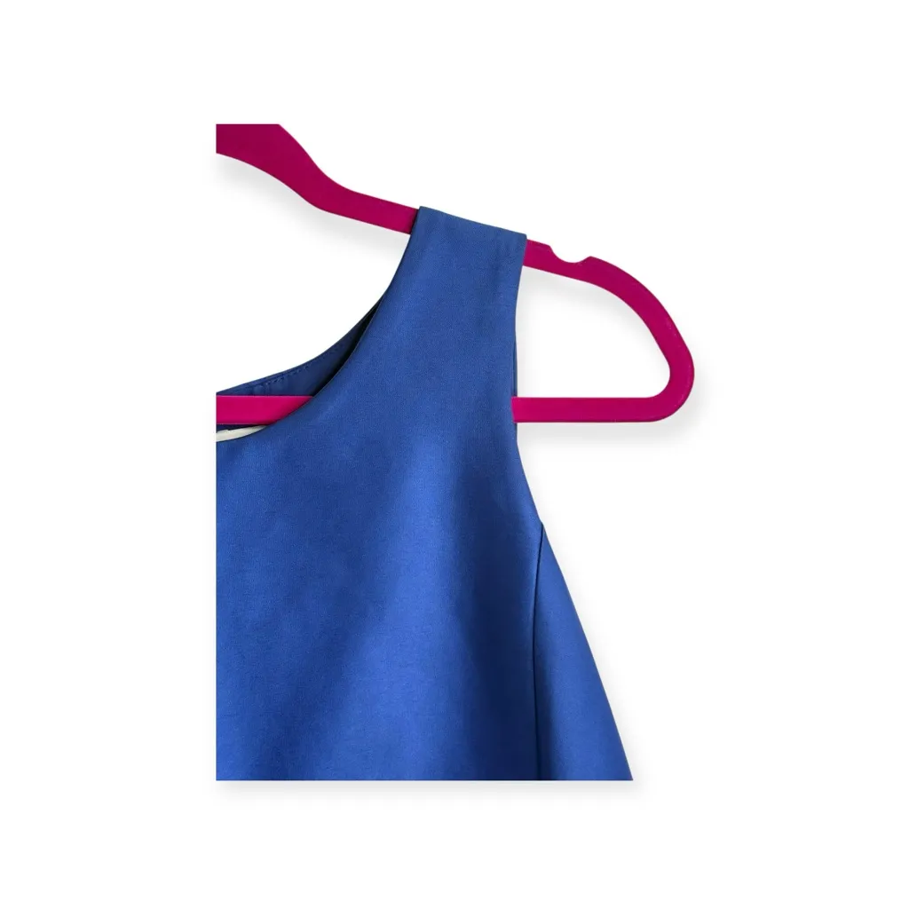 FRNCH 𒀭 Shimmery Sleeveless A Line “Tent” Dress 𒀭Royal Blue 𒀭L - Image 4