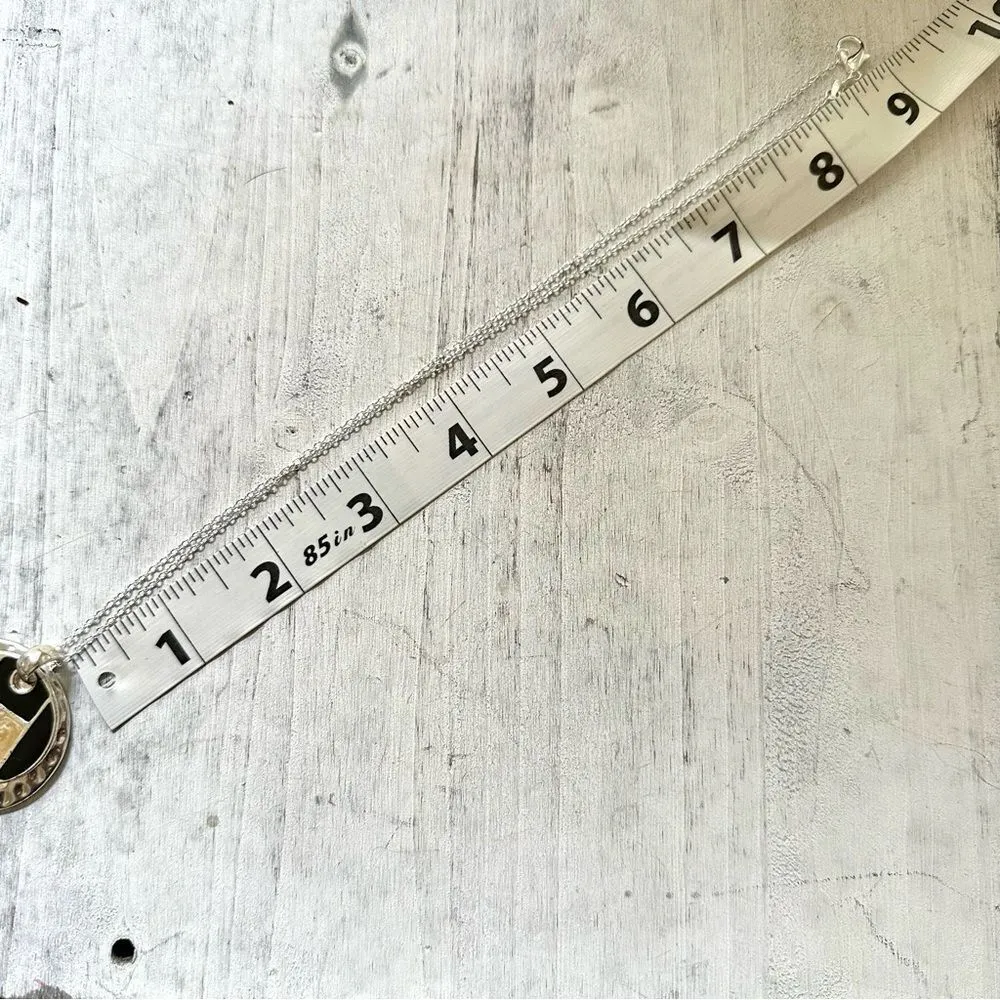 Kenneth Cole  double silver tone pendant necklace - Image 4