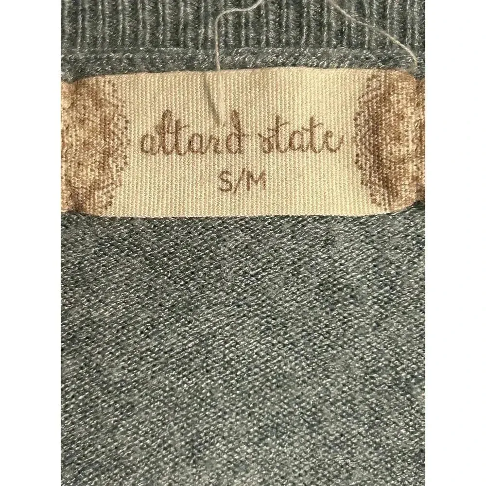 Altar'd State Cotton Blend Scoop Neck Sweater Size S/M Small Blue Pullover - Image 3