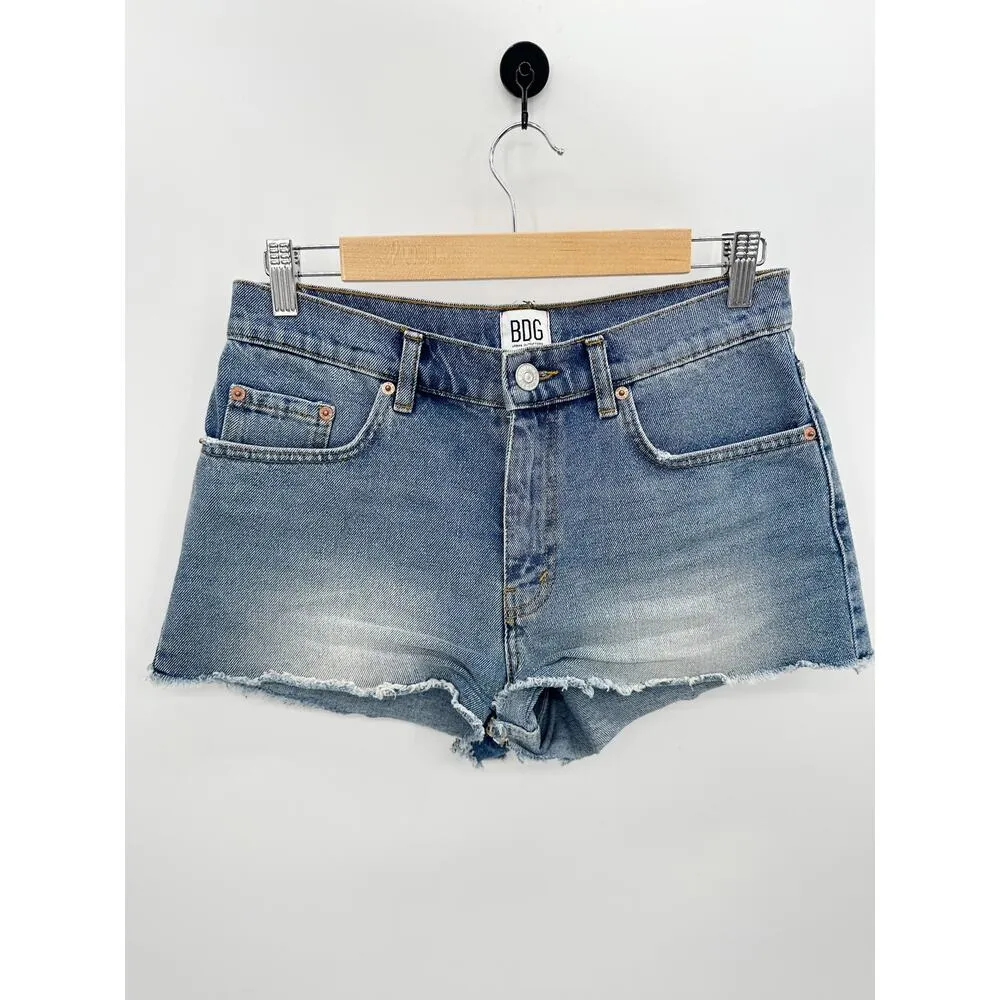 Urban Outfitters BDG Mid Rise Blue Cotton Denim Essential Shorts Women's Size 26 - Image 7
