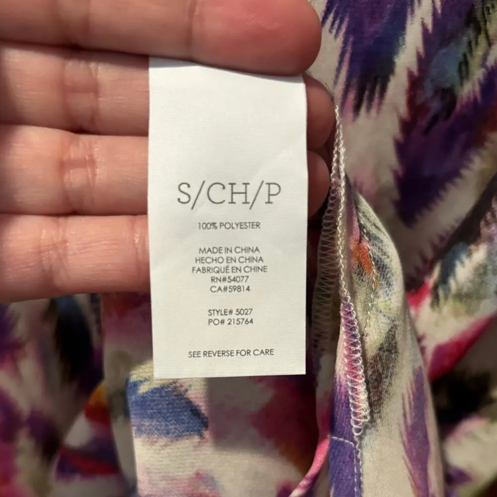 Cabi Top Women S Plum Feather Detail Colorful Light Weight Business Spring - Image 4