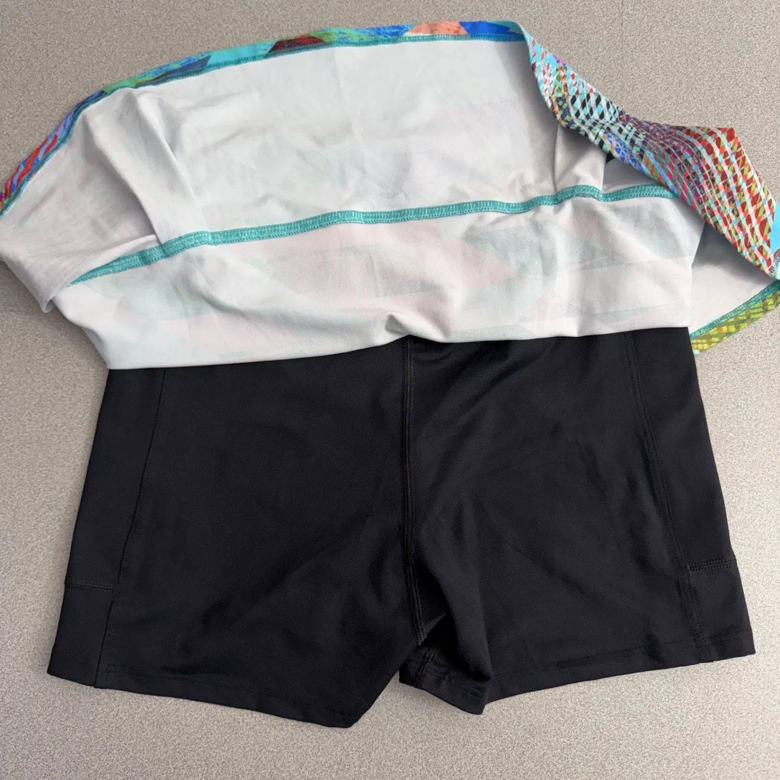 Dona Jo Skirt Womens Size 1 Small Blue Abstract Skort Tennis Pickleball Shorts - Image 7