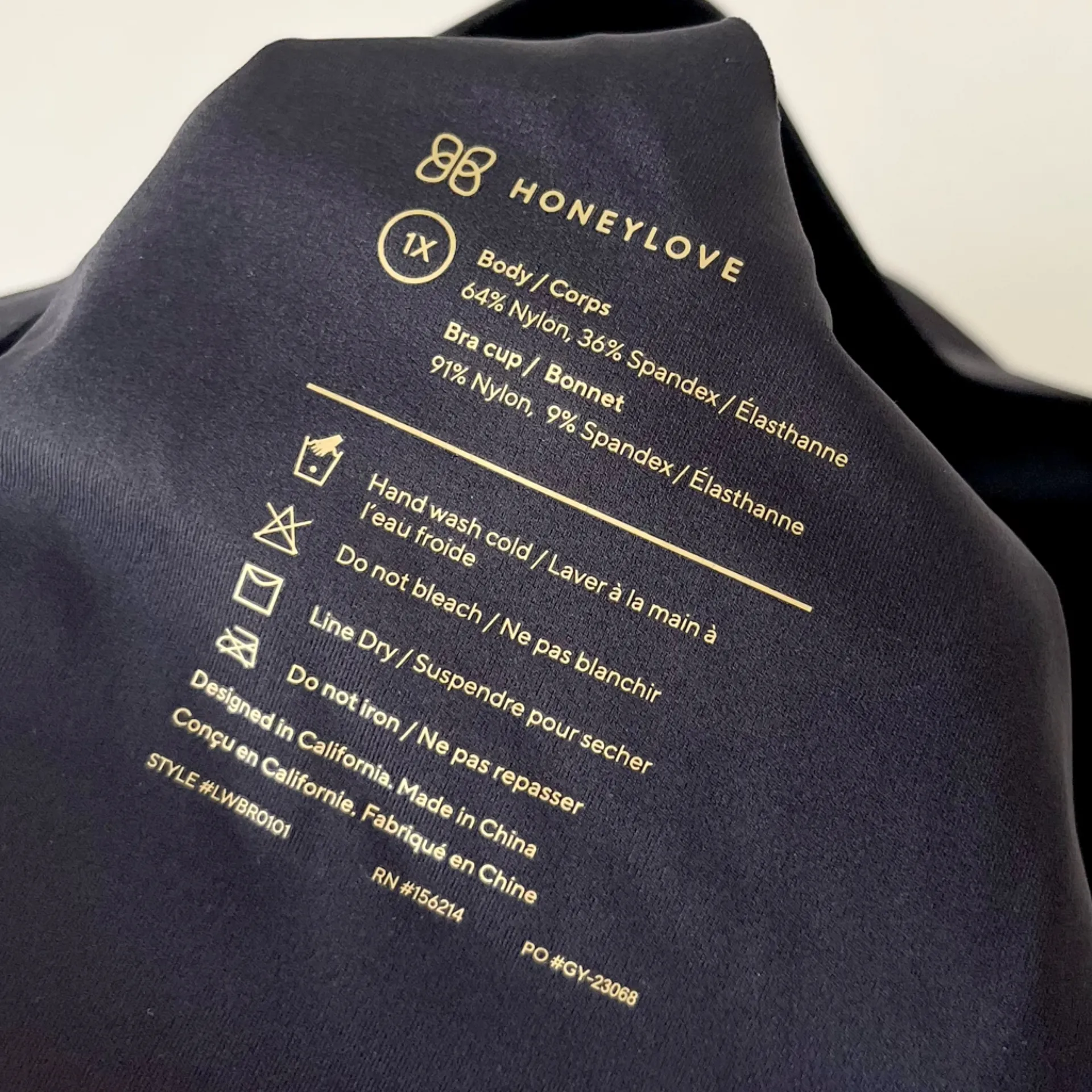 Honeylove V Neck Pull On Shapewear Bra Black Size 1X - Image 5