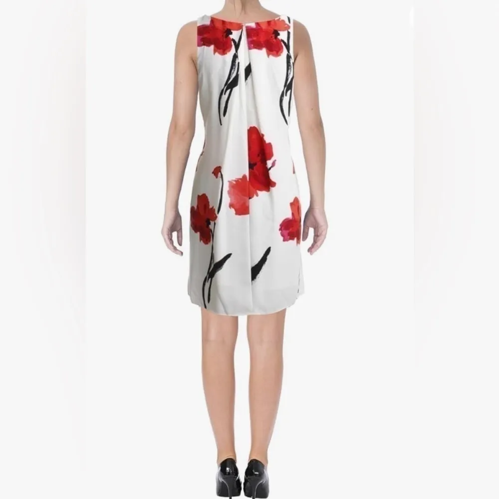 Lauren by Ralph Lauren Women’s White Sleeveless Floral Petite Dress 6P - Image 2