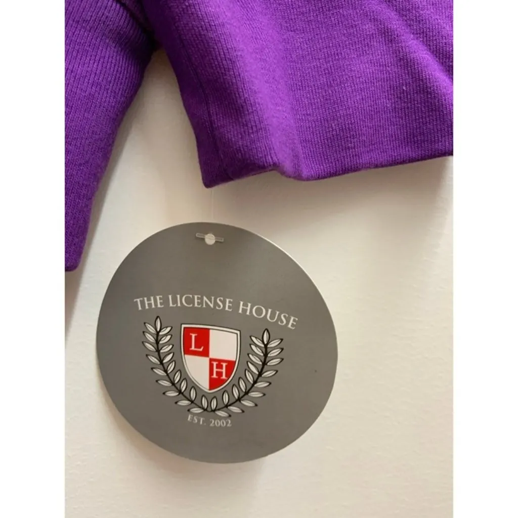 full zip Women hoodie size 2XL purple 100% cotton Kansas state logo rhinestones - Image 5