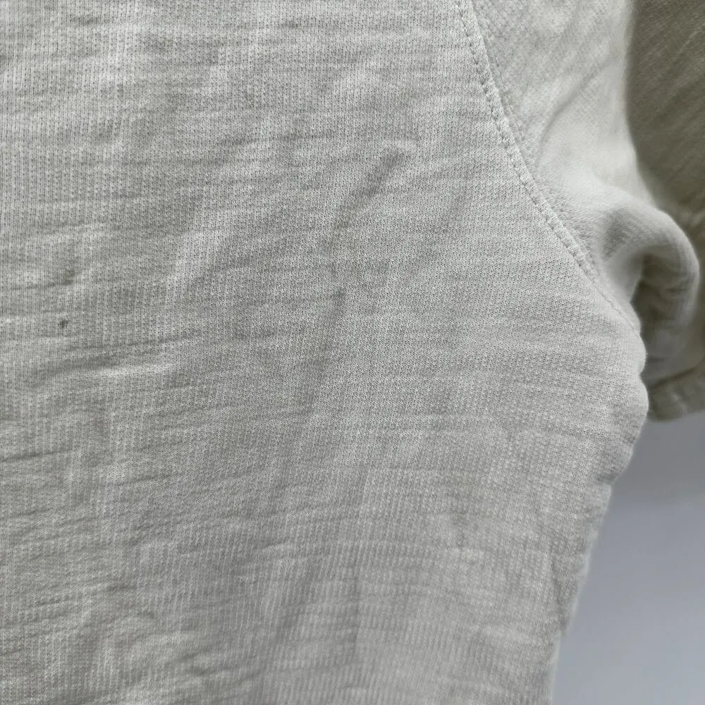 Anthropologie Postmark Patchwork Sweater Boxy Round Neck White XSmall - Image 7