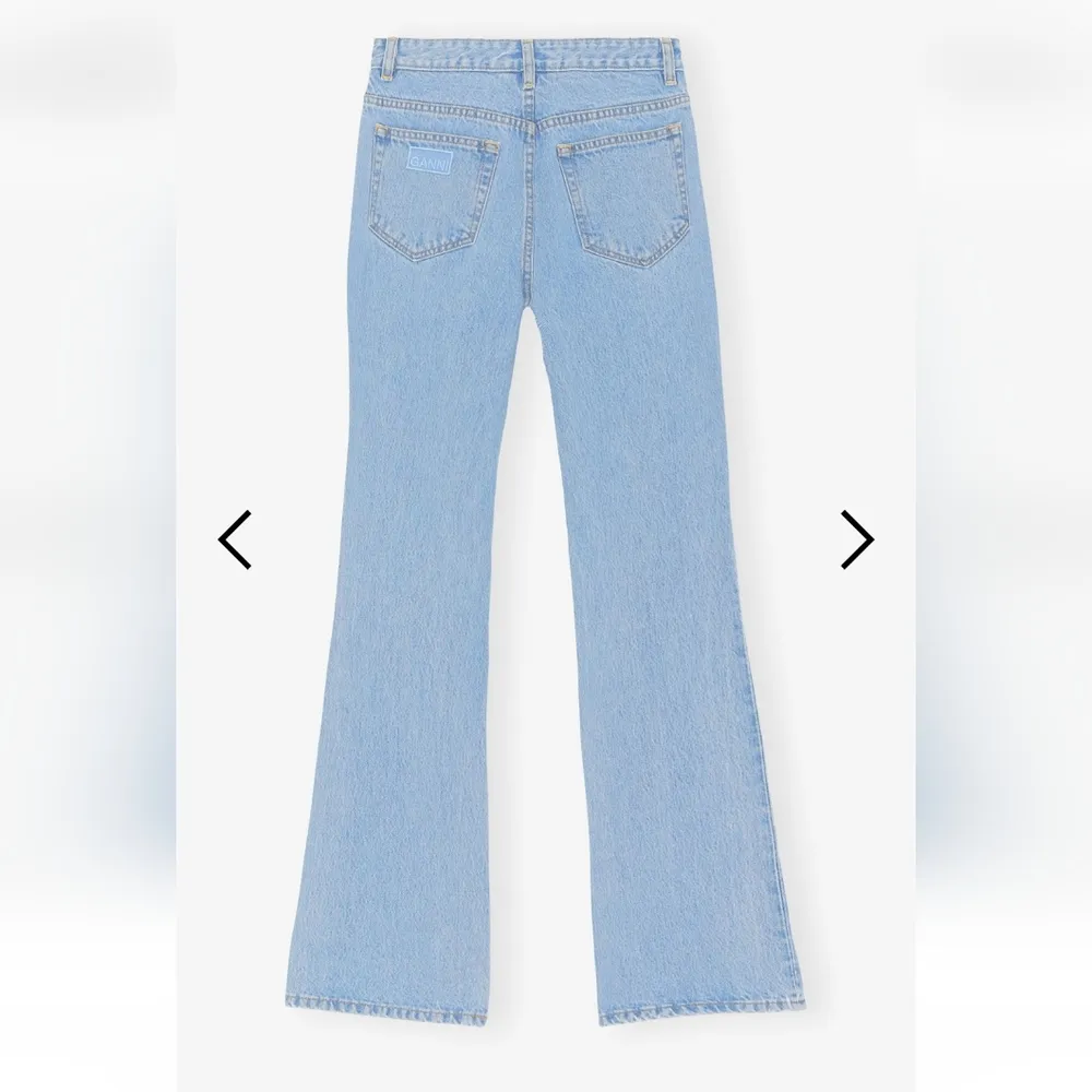 GANNI Denim Betzy High Rise Bootcut Jeans Organic Cotton  Blue Stone 26W/32L 90s - Image 7