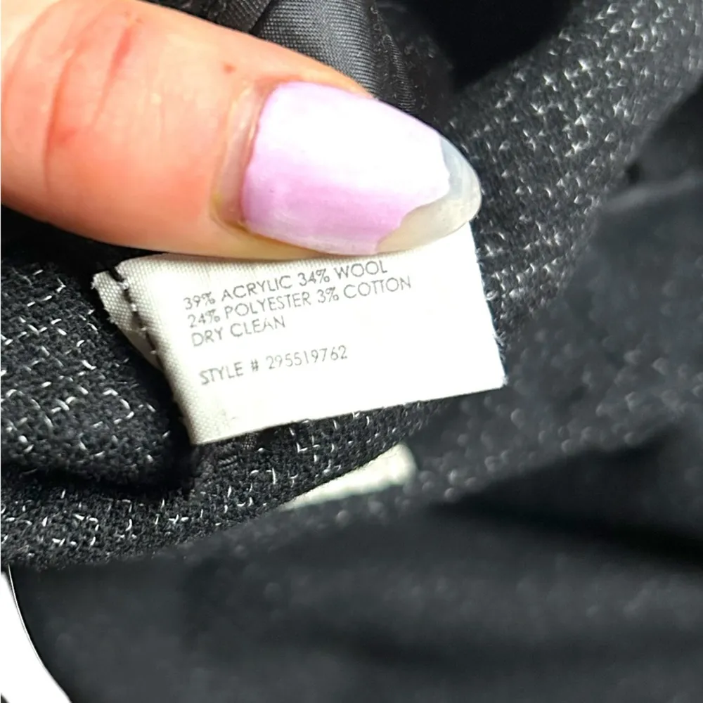 Club Monaco Ryanne Dress Pants Womens sz 0 ankle black Wool Blend Trousers​ - Image 9