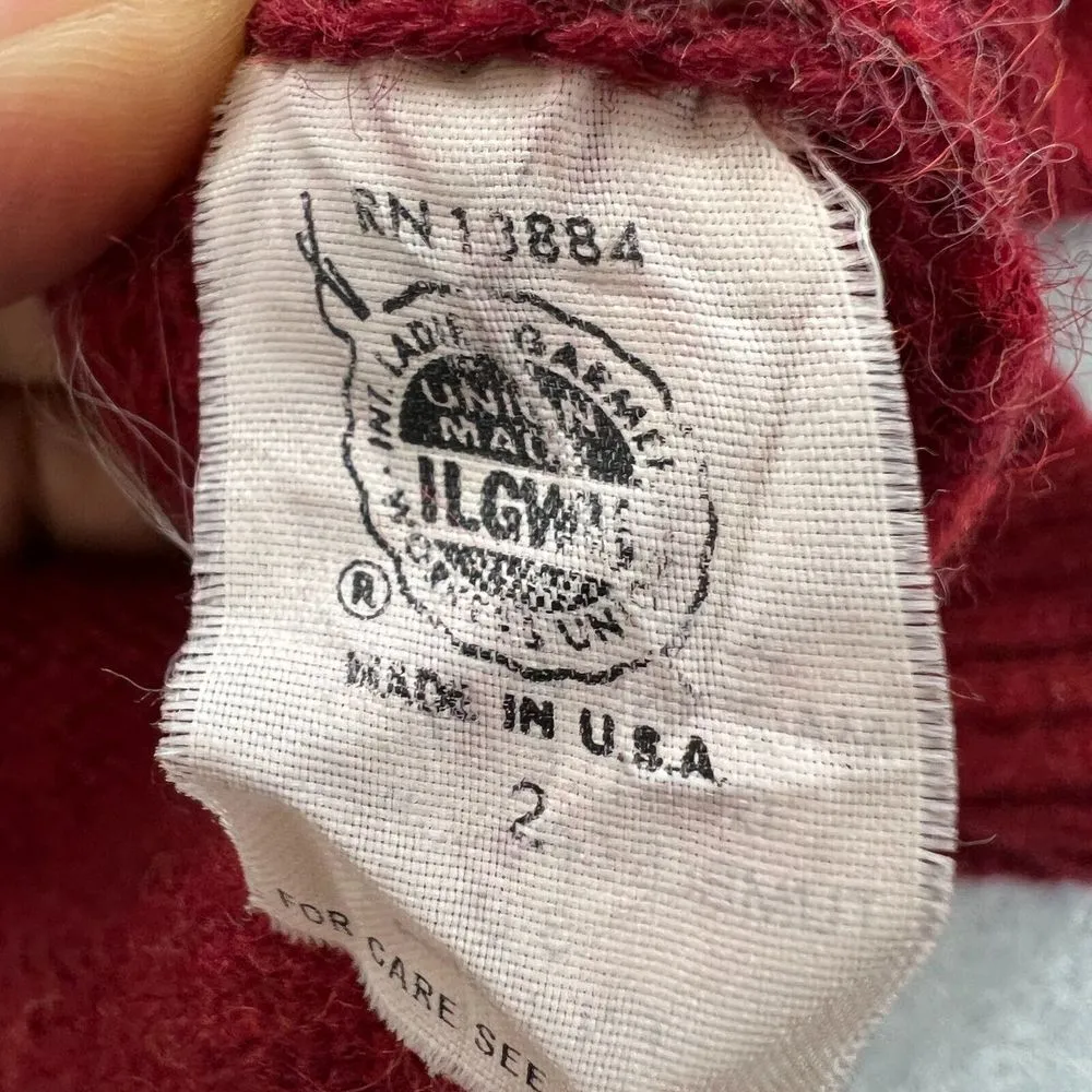 Vtg. Union Made Classic Directions Women's Wool Blend Cable knit Sweater Red USA Size M - Image 7