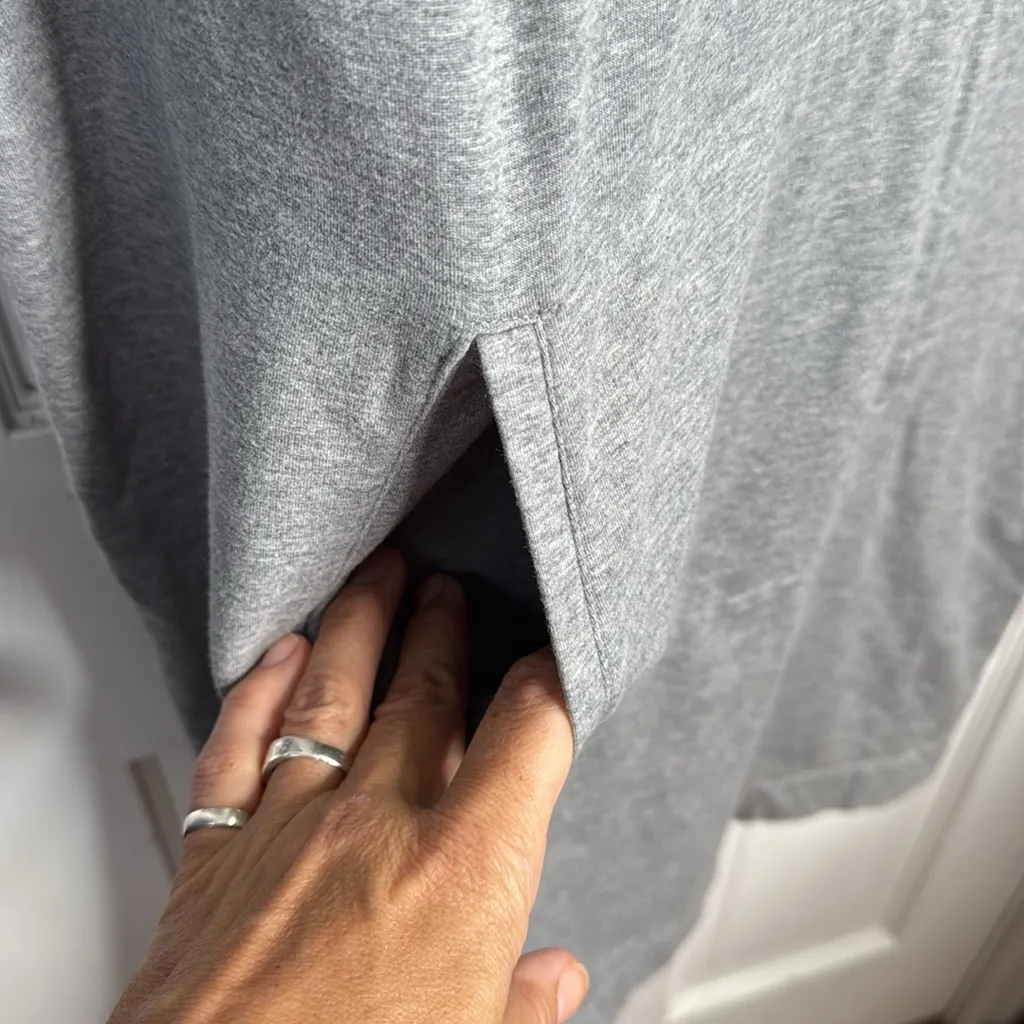 Garnet Hill Lazy Day Hooded 3/4 Sleeve Dress in Gray W1819 Sz M - Image 8