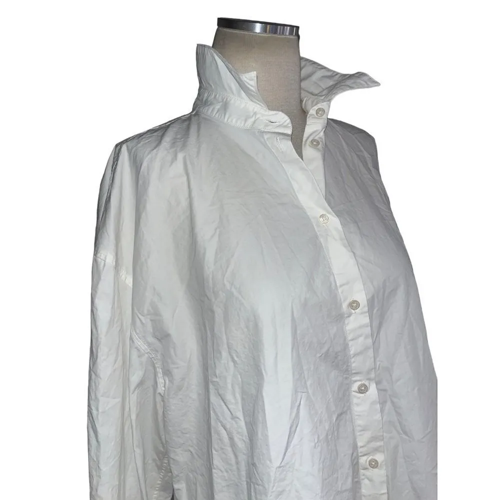 Loulou Studio Espanto Oversized Poplin Shirt in White Small New Womens Top - Image 7