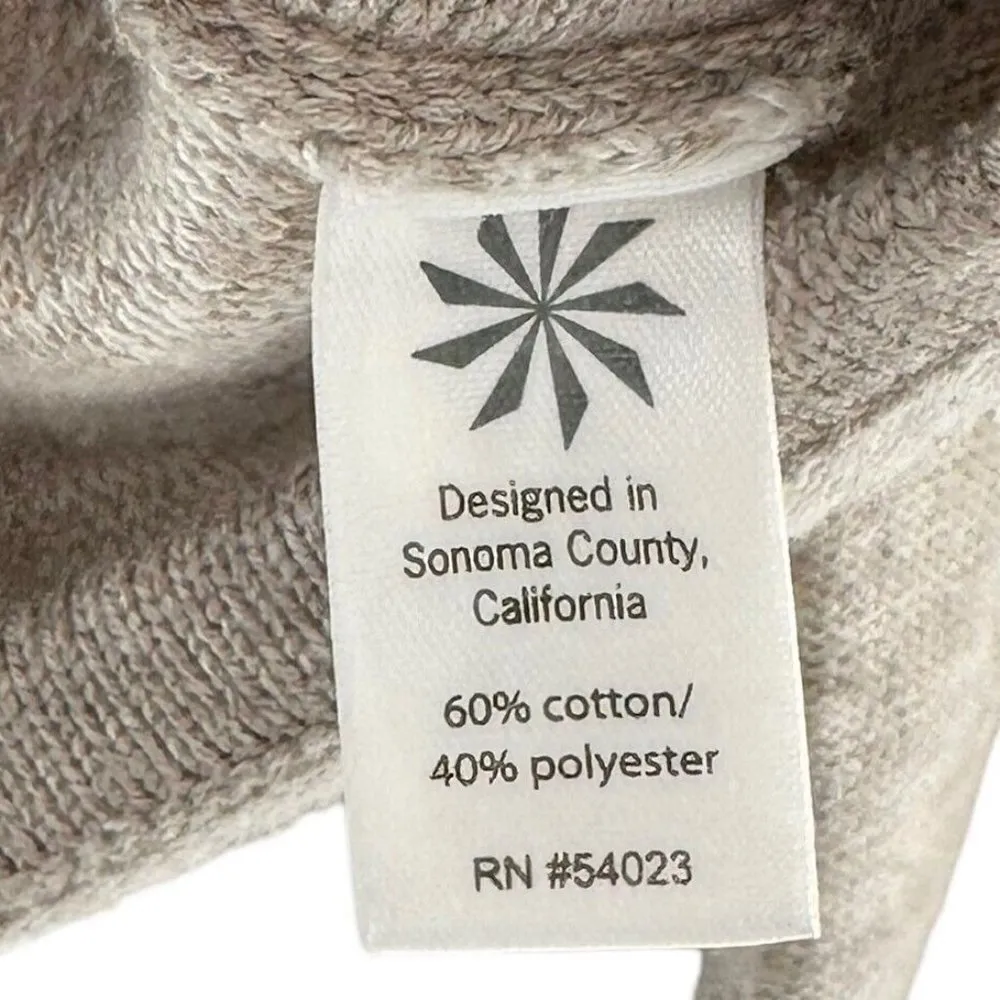 ATHLETA Retreat Sweater in Oatmeal/Beige Melange Cotton Blend Size XS - Image 4