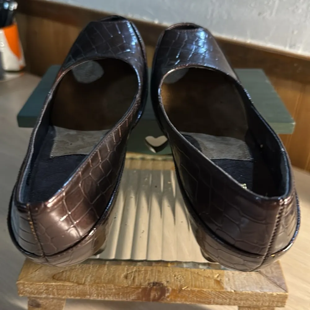 Aerosols A2 Brown Crocodile Print Heels - Image 5