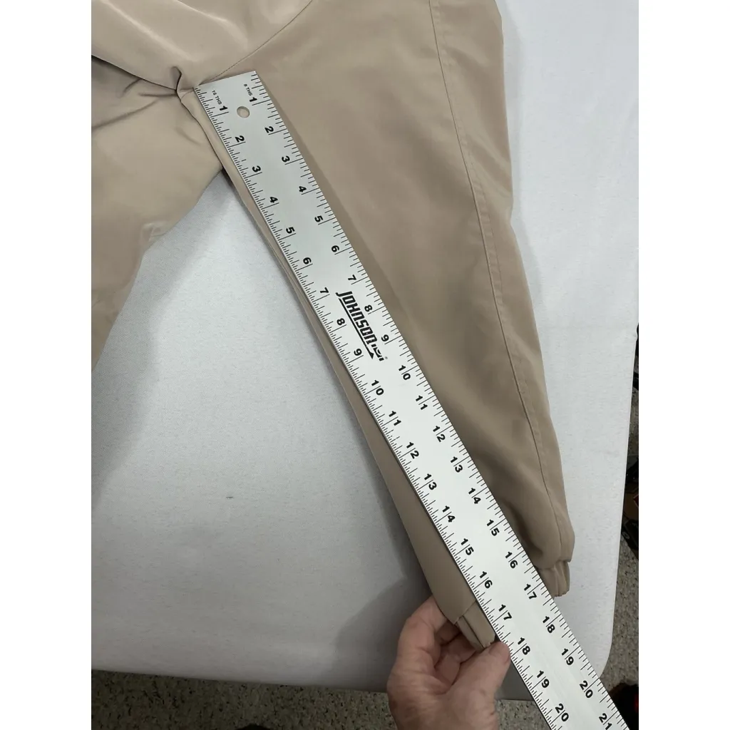 Womans Excellent Condition Braetan Lines Windbreaker Large Tan 3/4 Length Brown - Image 8