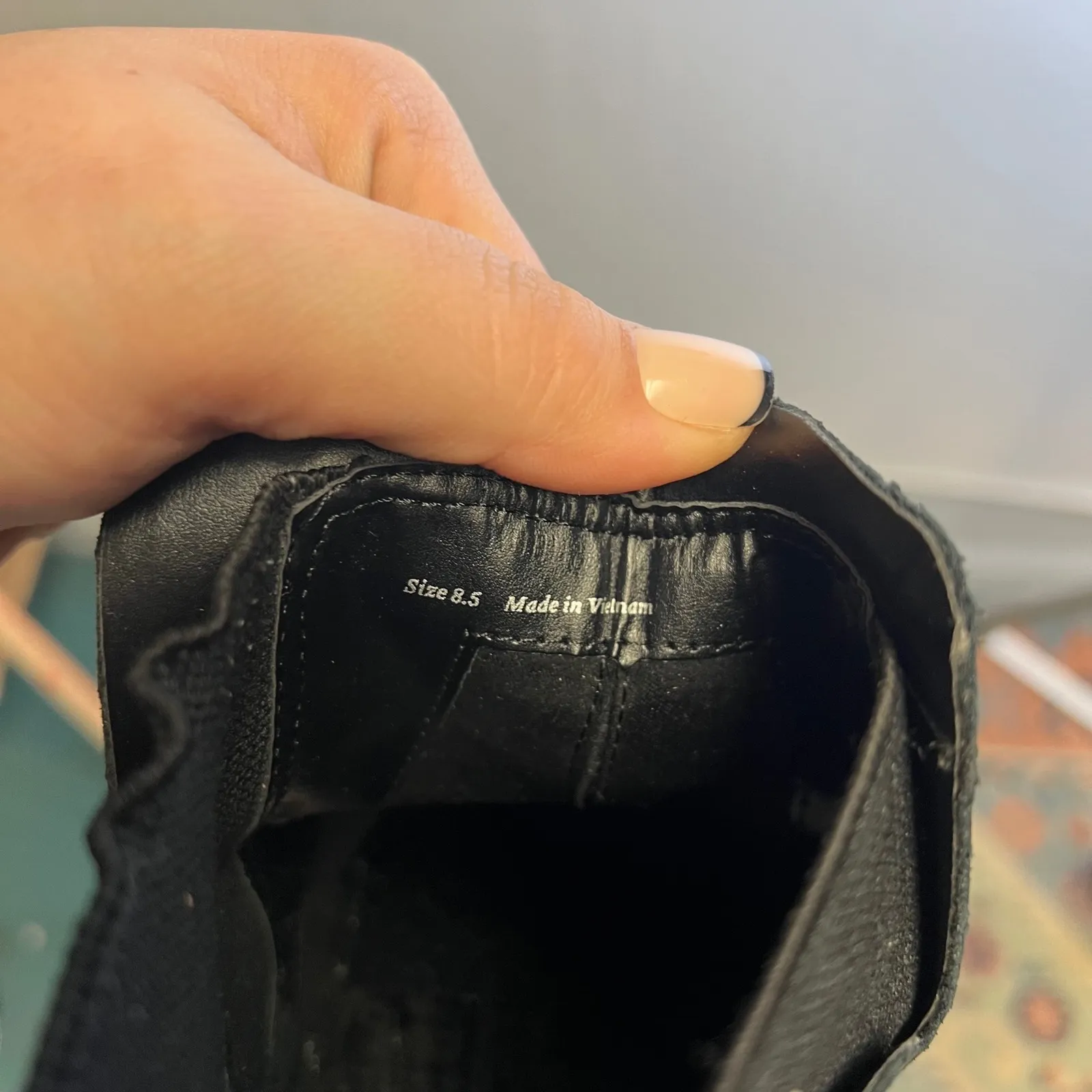 Dolce Vita Huey H20 Black Leather Chelsea Sole Wedge Ankle Boots Women Size 8.5 - Image 7