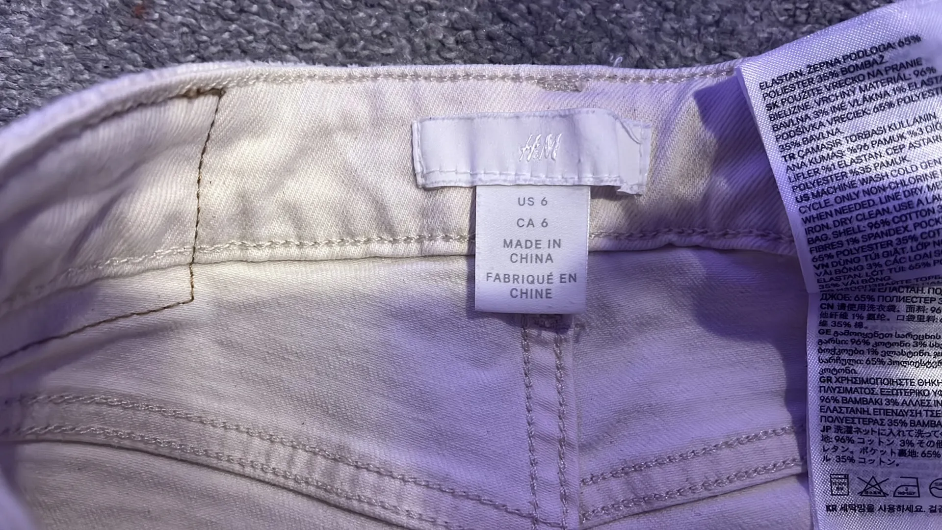 H&M Cream Shorts - Image 2