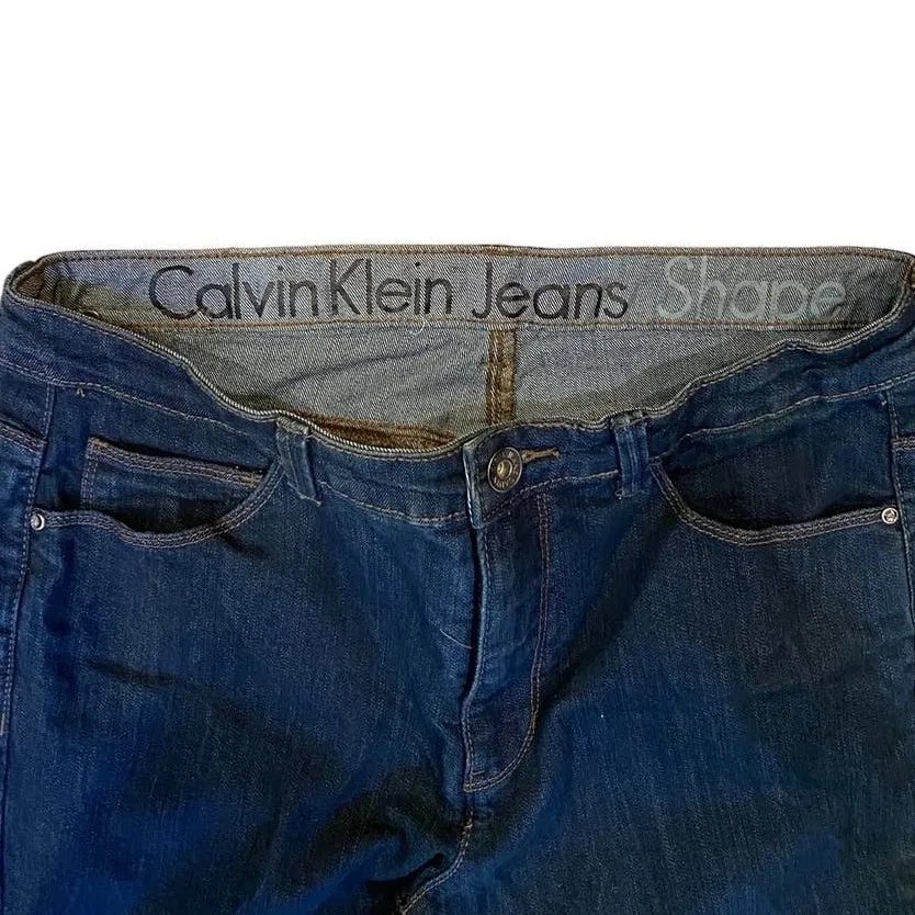 CALVIN KLEIN JEANS Shape Denim Blue Jeans ~ Women's Size 14 ( 32 ) - Image 4