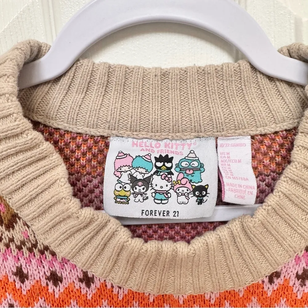 Forever 21 x Hello Kitty and Friends Fair Isle Sweater MEDIUM - Image 3