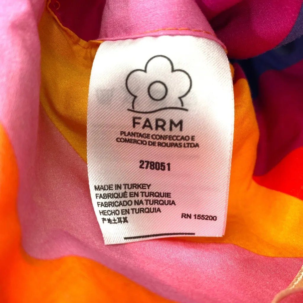 Farm Rio Anthropologie Bandeau Multicolor Geometric Top Crop New Medium - Image 7