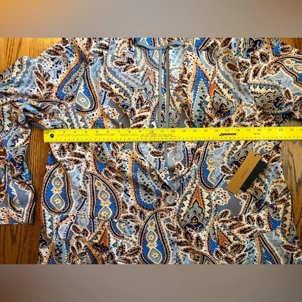 Marée Pour Toi Plus Paisley Print Blazer – Multicolor – Size 16
NWT Blue - Image 11