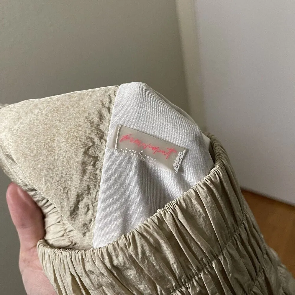 FREE PEOPLE MOVEMENT THE WAY HOME BEIGE PINK HIGH WAIST RUNNING SHORTS SMALL - Image 6