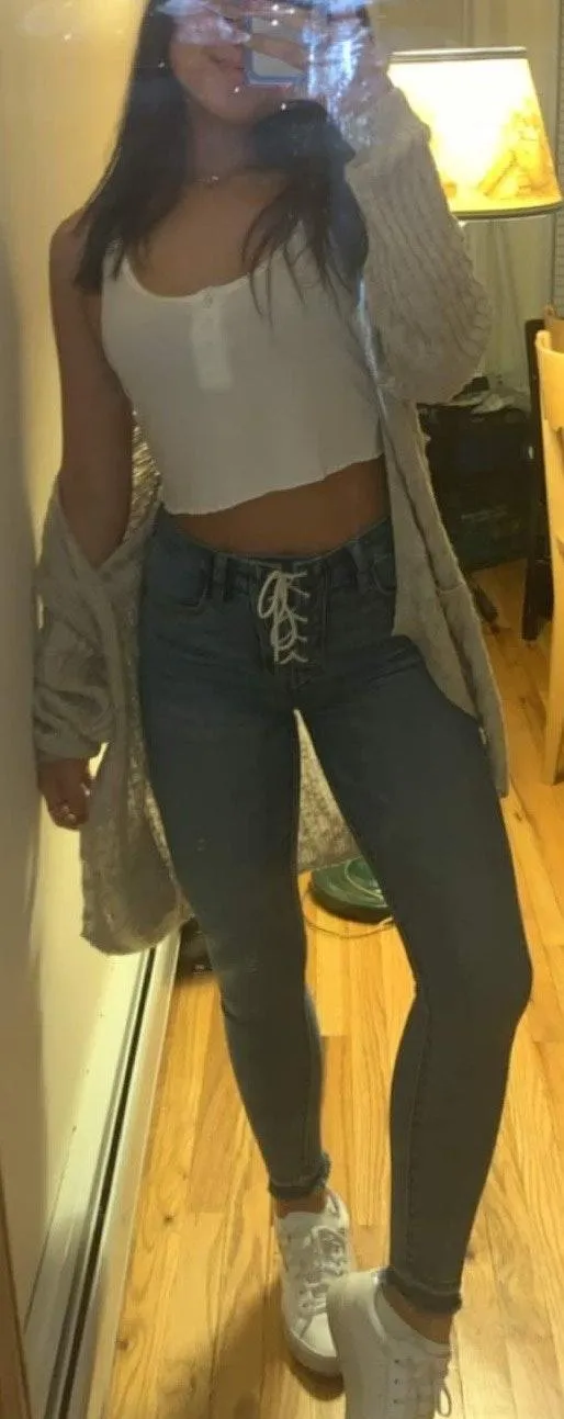 High Waisted Lace Jeans - Image 3