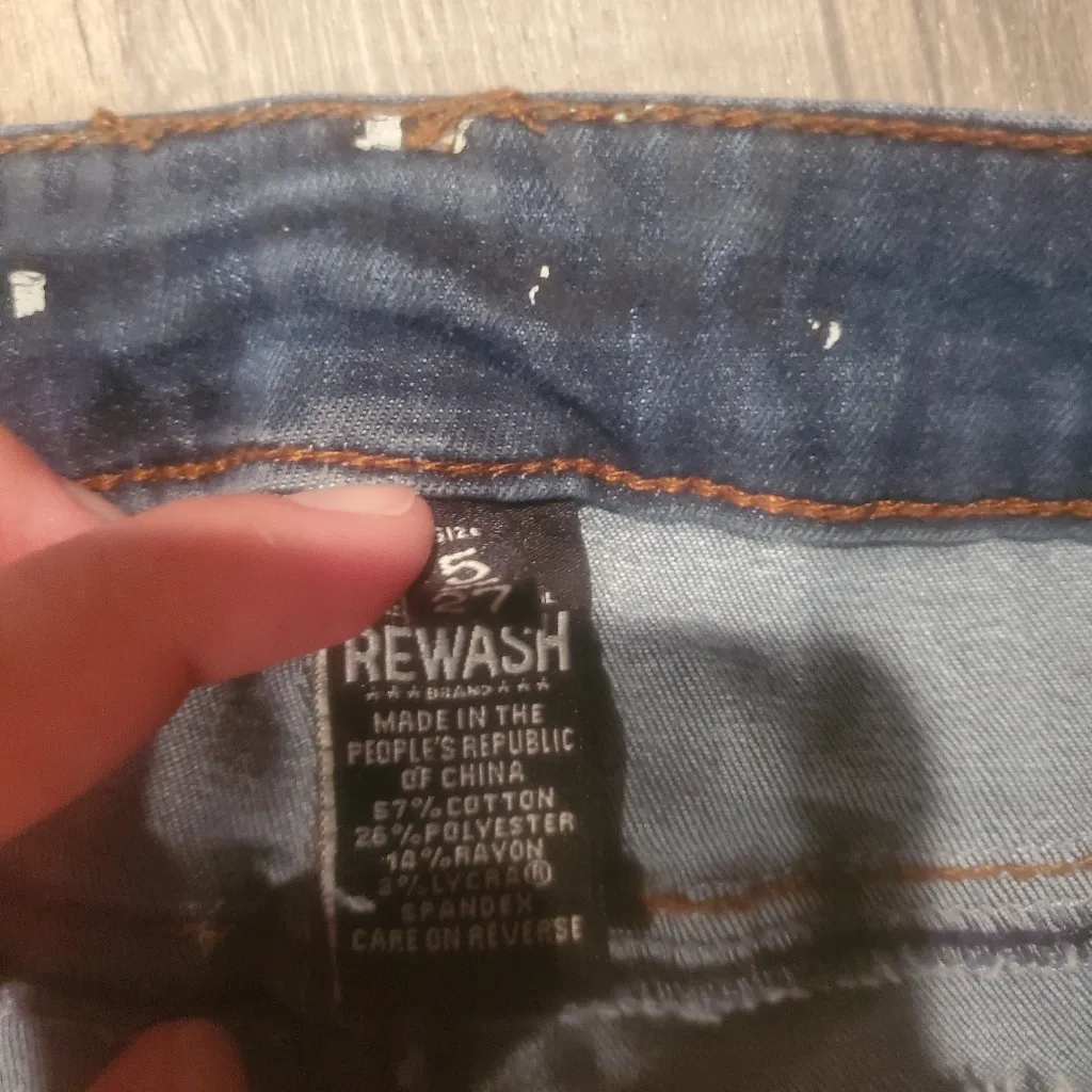 Rewash Dark Blue Skinny Jeans Size 5 Juniors - Image 2