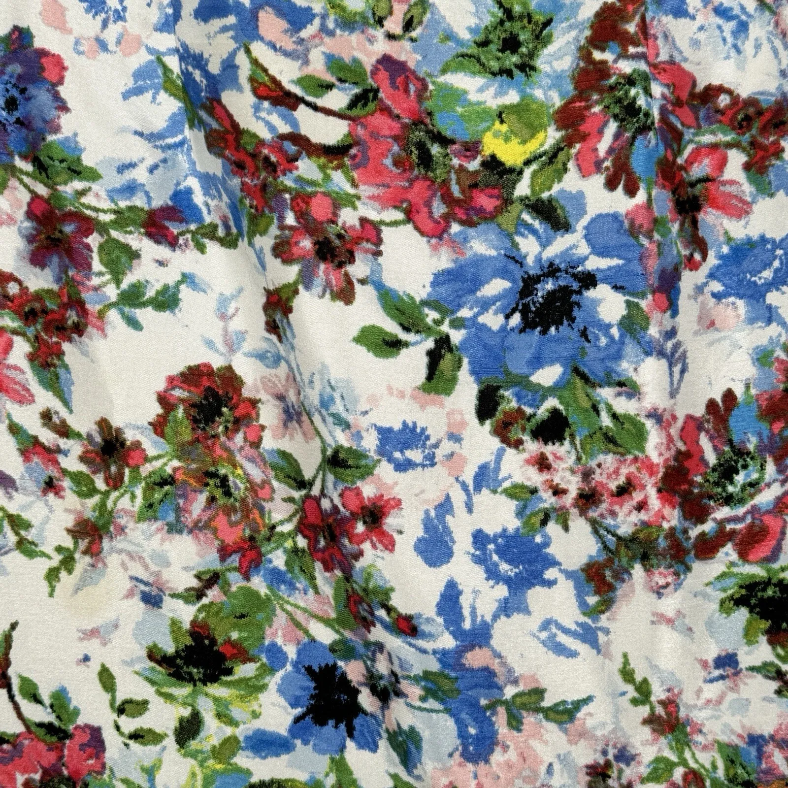 Liz Claiborne Dress Womens 10 White Blue Floral Flower Garden‎ Party Cottagecore - Image 6