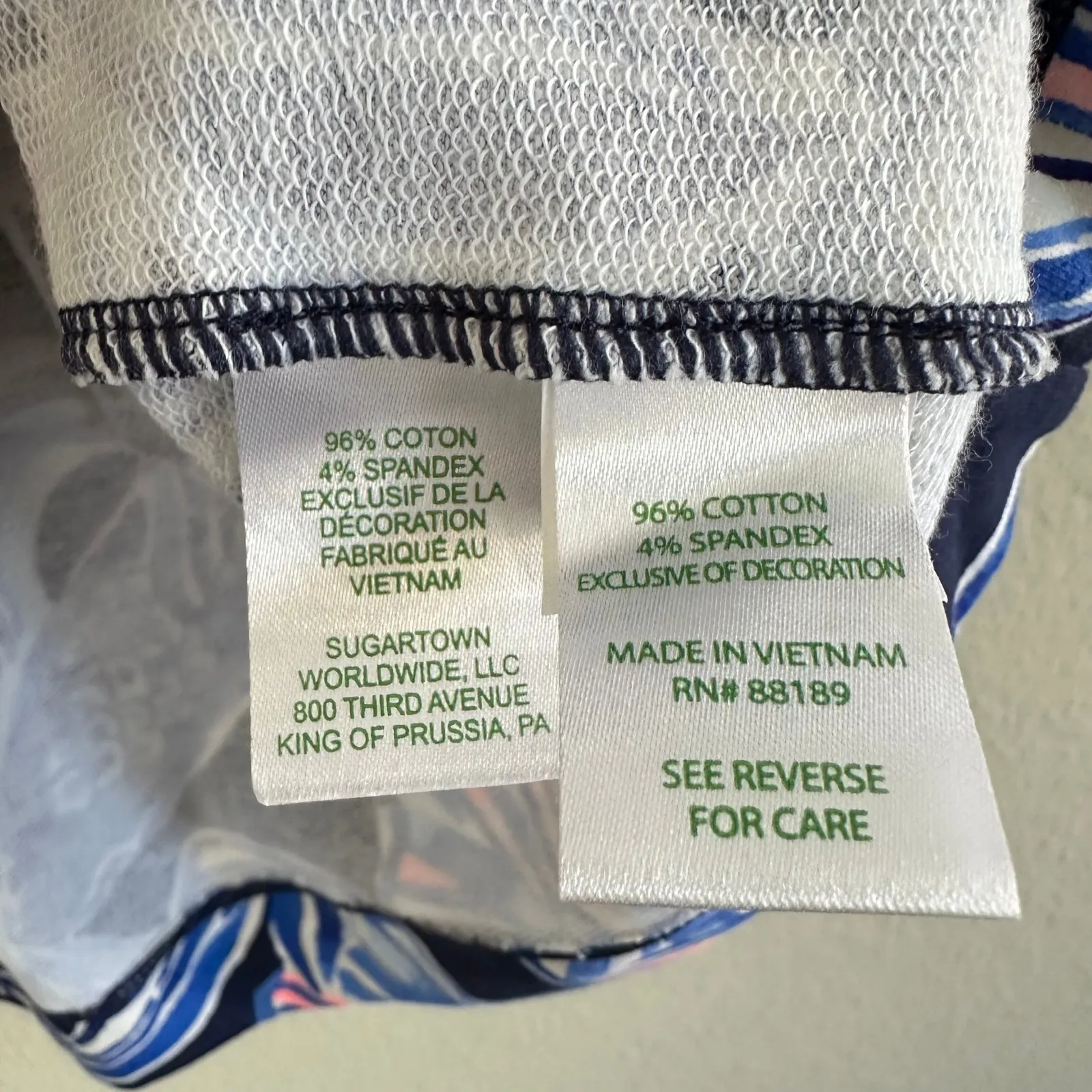 Lilly Pulitzer UPF50 Skipper Popover Dress Small Bright Navy in Reel Life‎ Print - Image 6