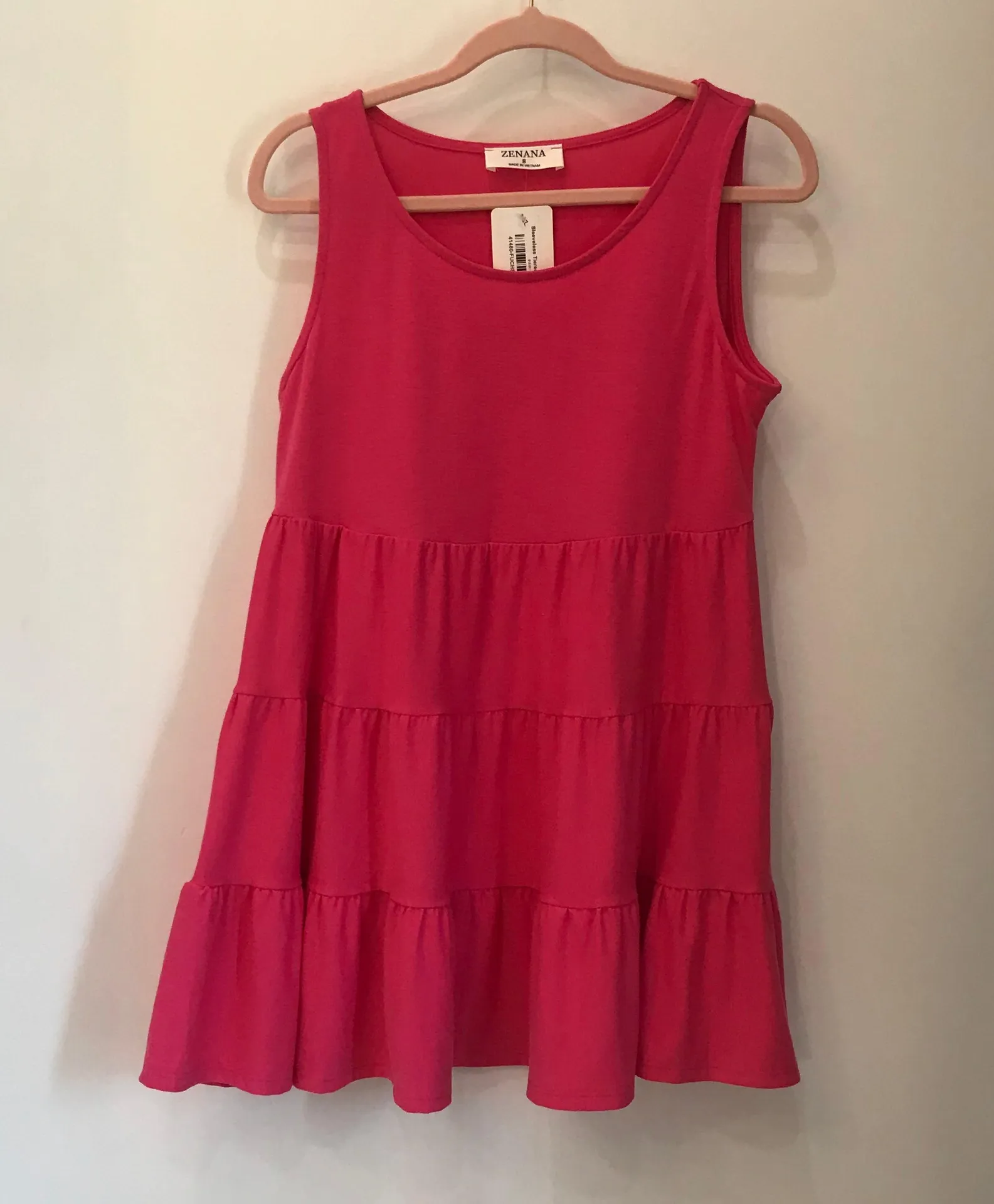 NWT Hot pink Boutique ruffle tank sz Sma - Image 3