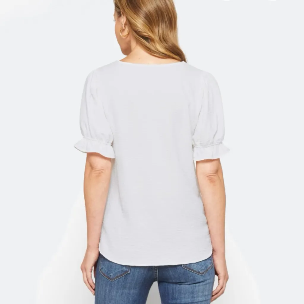 West Kei White Camryn Clip Dot Top - Image 2