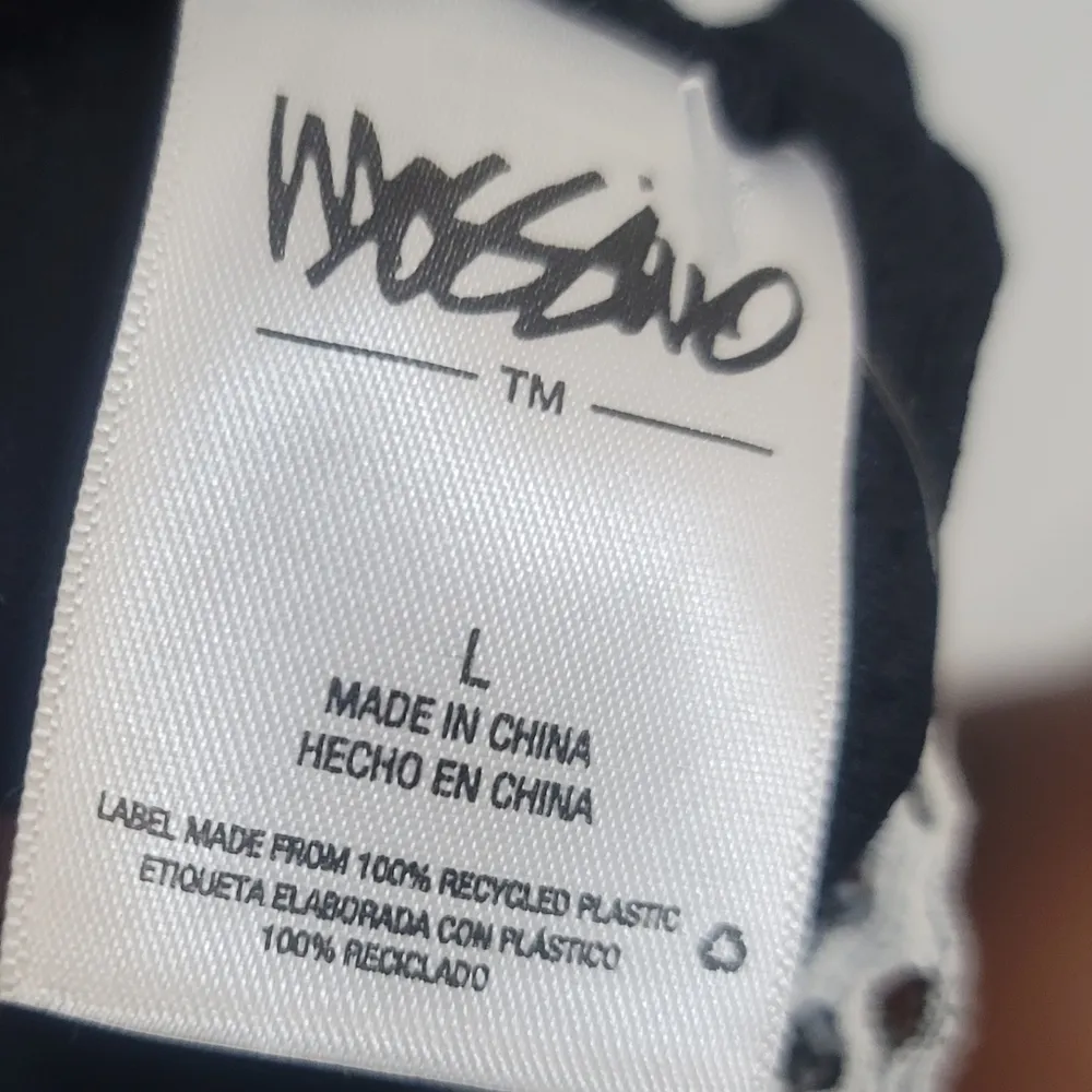 NWT! Mossimo Black White Crochet Knotted Bralette Bikini Top L Size L - Image 4