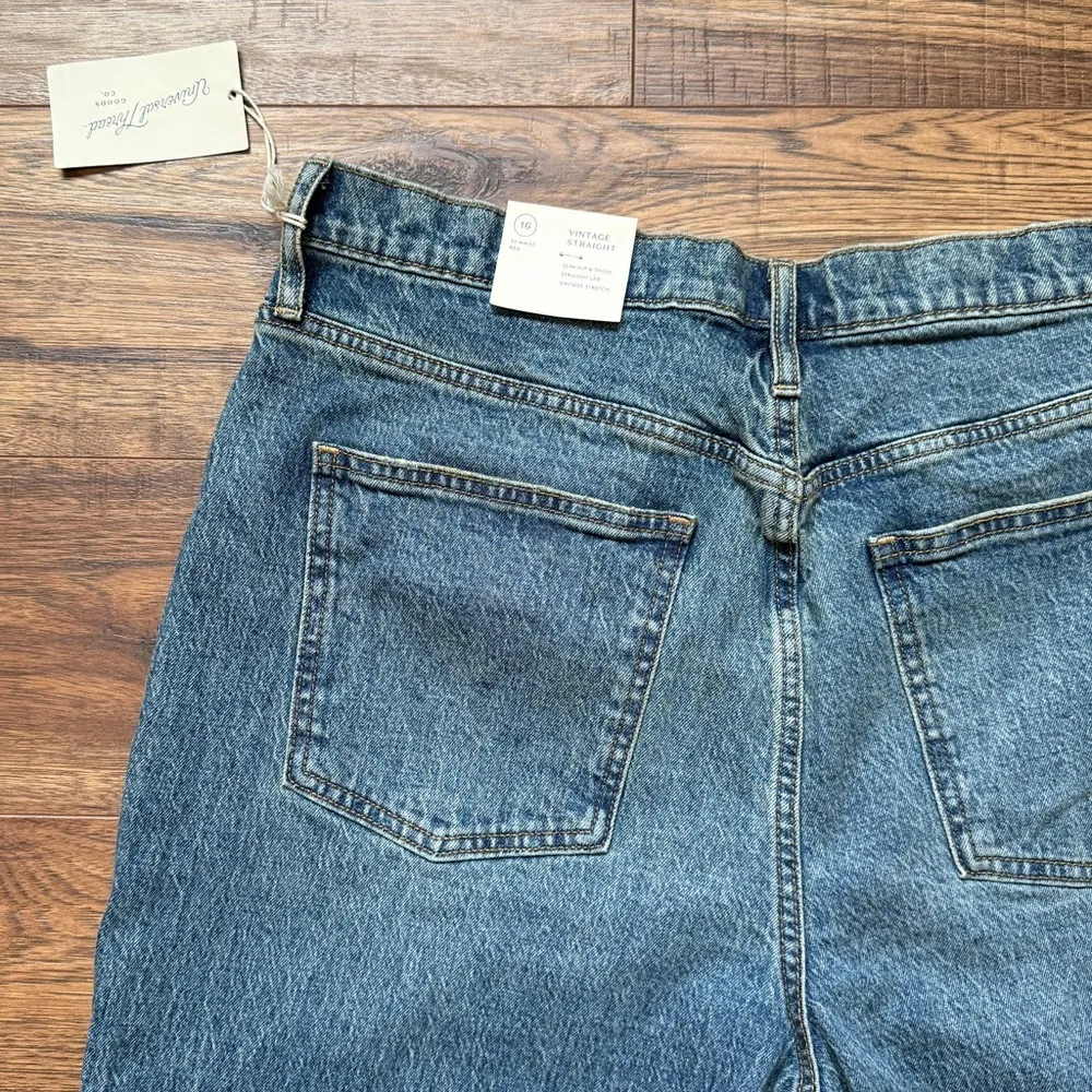Universal Threads Universal Thread Women’s Vintage Stretch Straight Leg Jeans Med Wash Size 16 NWT - Image 10