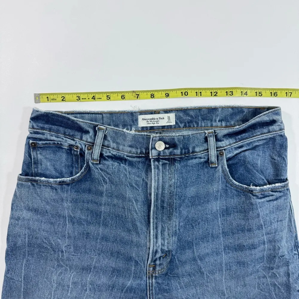 Abercrombie 90s Straight Ultra High Rise Jeans Size 12 31 Long - Image 10