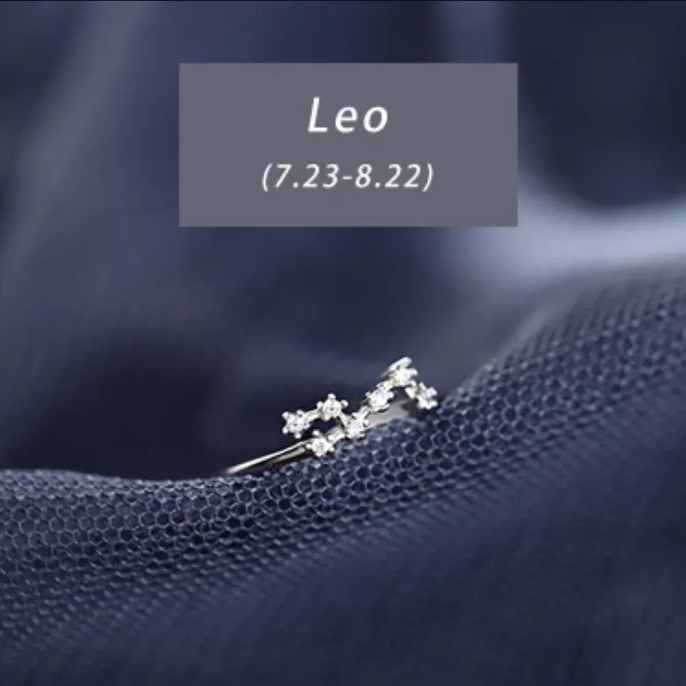 Virgo Zodiac Adjustable Ring Silver - Image 3