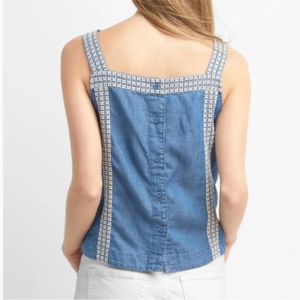 Gap Denim Embroidery Tank Small S - Image 2