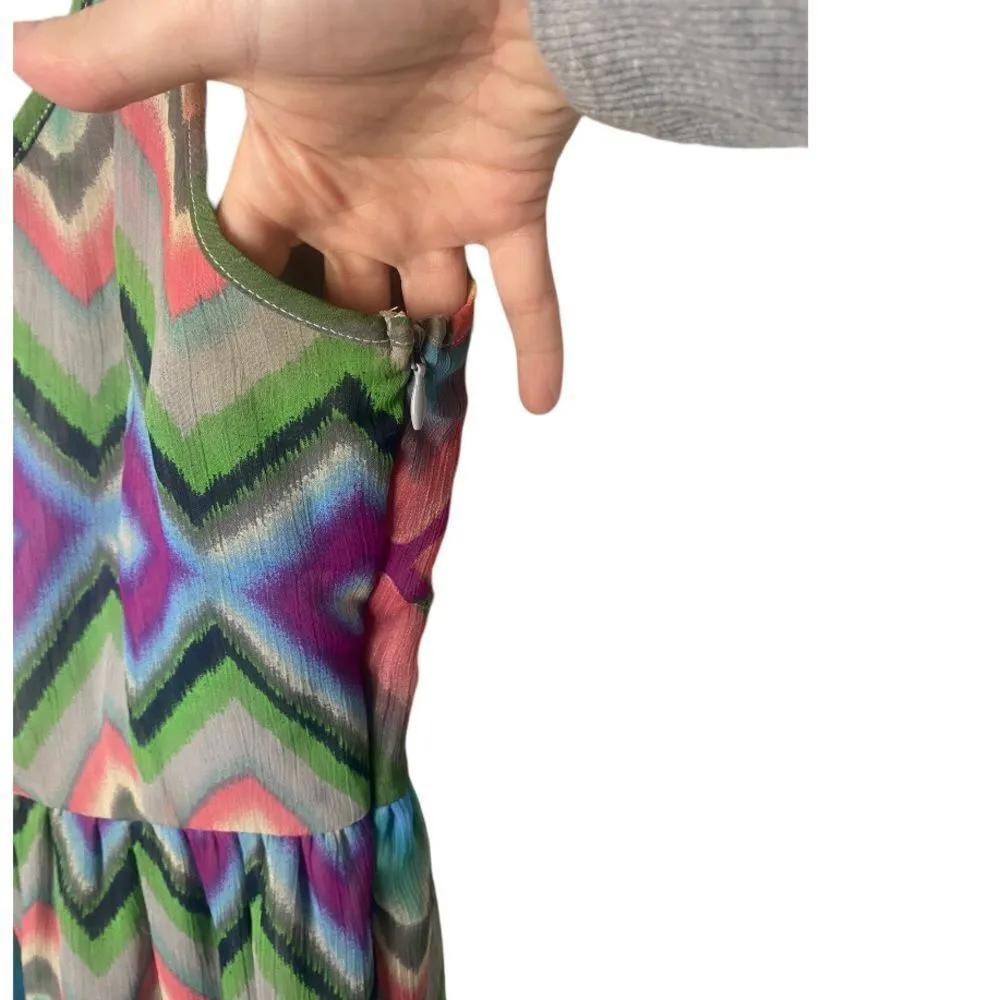 Olive & Oak SZ M mulitcolored high-low dress - Image 4