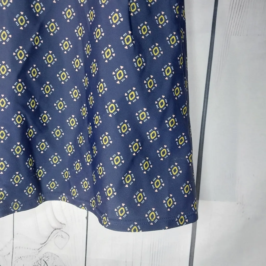 Kona Sol Keyhole Navy Blue Patterned Tankini - Image 6