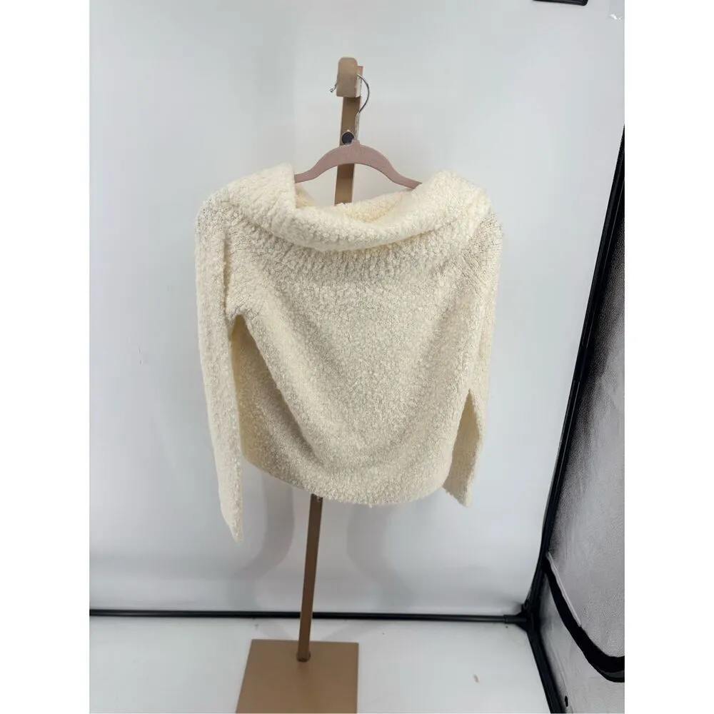 Cinq A Sept Leya Women’s Sweater Size Small Ivory Cowl Neck Alpaca Wool Blend - Image 10
